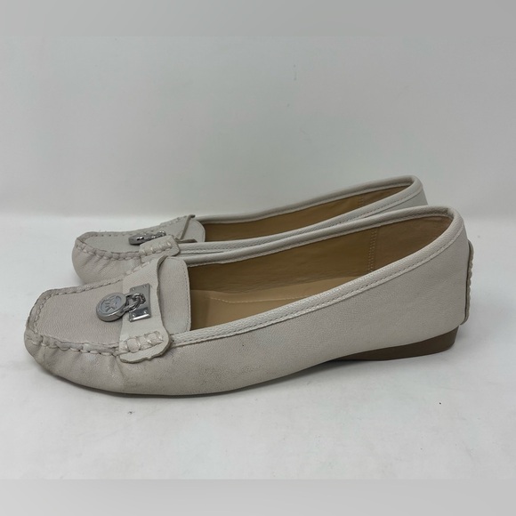 Michael Kors Shoes - Michael Kors Women Gray Leather Loafers Flats Size 9.5
